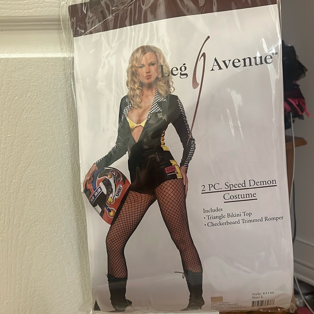 Leg Avenue Sexy Race Car Driver Jumpsuit Costume large